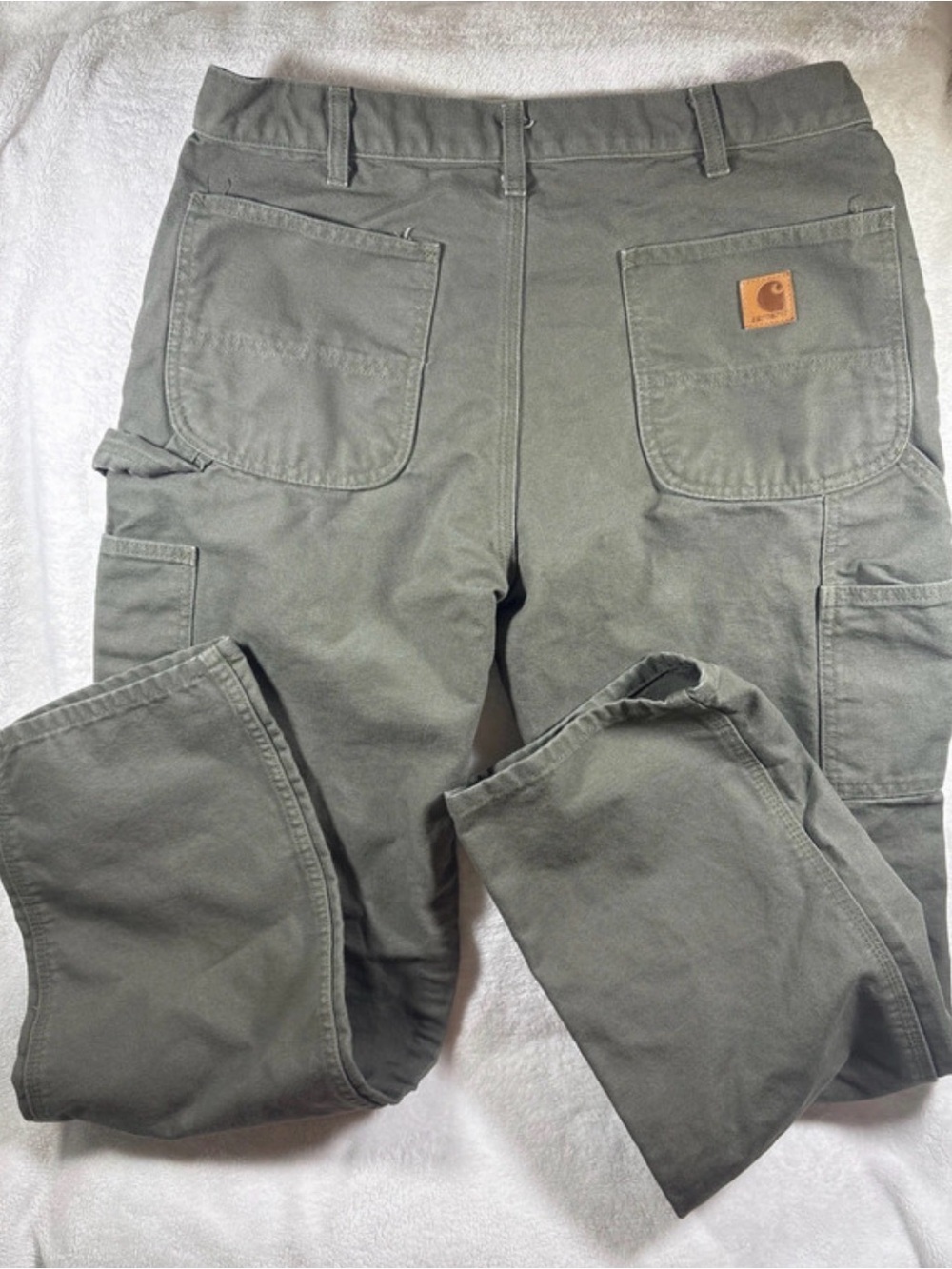 Carhartt Men’s Grey Work Pants - Durable Utility Trousers